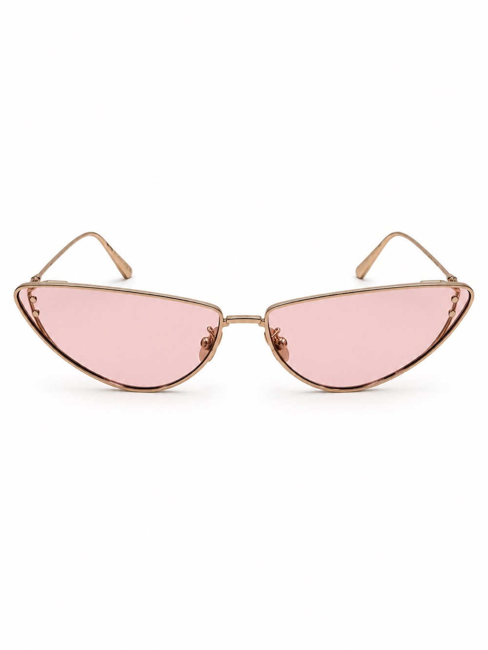 Dior Pink Lens Cat-Eye Sunglasses with Gold Frame